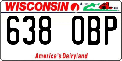 WI license plate 638OBP