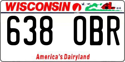 WI license plate 638OBR