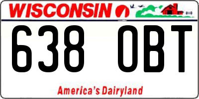 WI license plate 638OBT