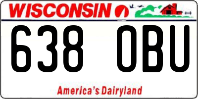 WI license plate 638OBU