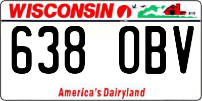 WI license plate 638OBV