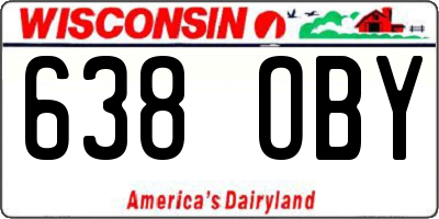 WI license plate 638OBY