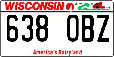 WI license plate 638OBZ