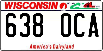 WI license plate 638OCA