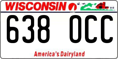 WI license plate 638OCC