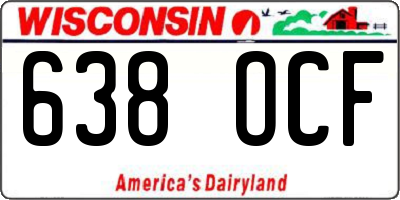WI license plate 638OCF