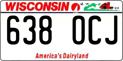 WI license plate 638OCJ