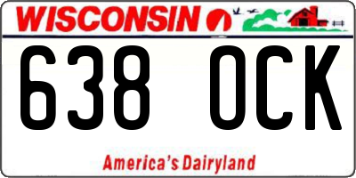 WI license plate 638OCK