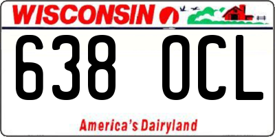 WI license plate 638OCL