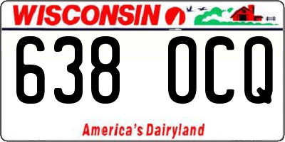 WI license plate 638OCQ