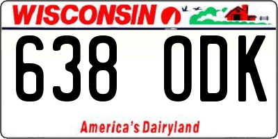 WI license plate 638ODK