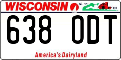 WI license plate 638ODT