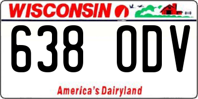 WI license plate 638ODV