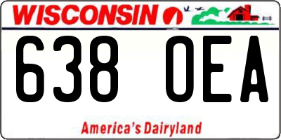 WI license plate 638OEA
