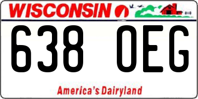 WI license plate 638OEG