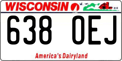 WI license plate 638OEJ