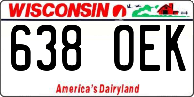 WI license plate 638OEK