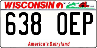 WI license plate 638OEP