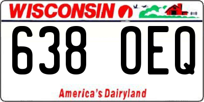 WI license plate 638OEQ