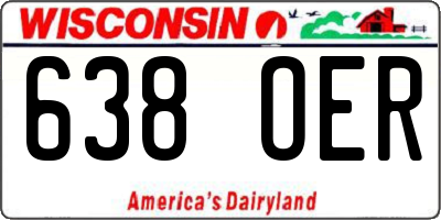 WI license plate 638OER