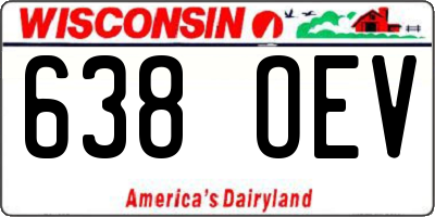 WI license plate 638OEV