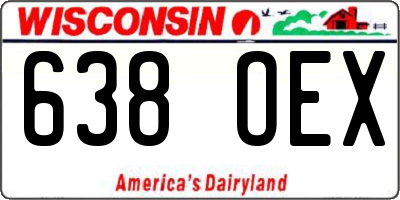 WI license plate 638OEX