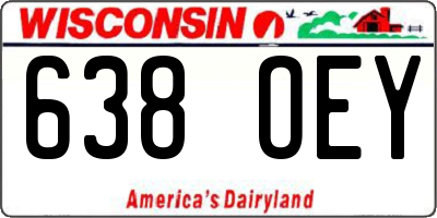 WI license plate 638OEY