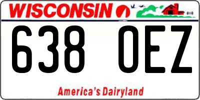 WI license plate 638OEZ