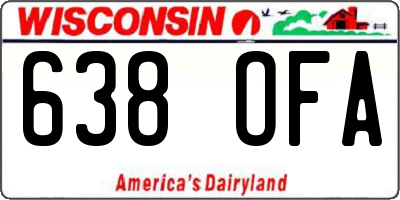 WI license plate 638OFA
