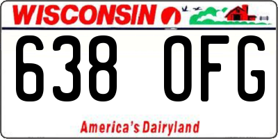 WI license plate 638OFG