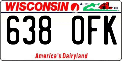 WI license plate 638OFK