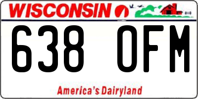 WI license plate 638OFM