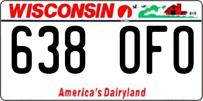 WI license plate 638OFO
