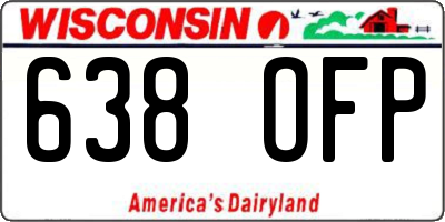 WI license plate 638OFP
