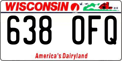 WI license plate 638OFQ