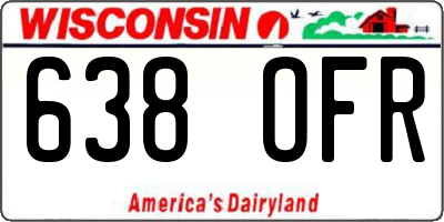 WI license plate 638OFR