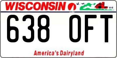 WI license plate 638OFT
