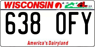 WI license plate 638OFY