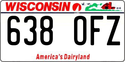 WI license plate 638OFZ
