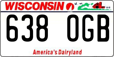 WI license plate 638OGB