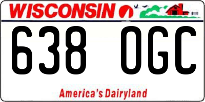 WI license plate 638OGC