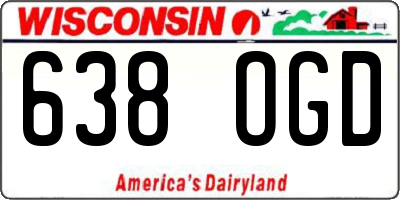 WI license plate 638OGD