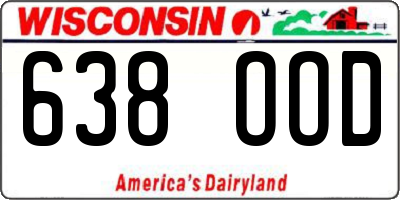 WI license plate 638OOD