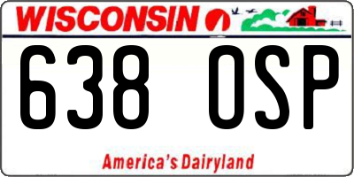WI license plate 638OSP
