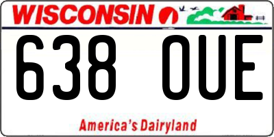 WI license plate 638OUE