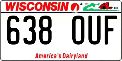 WI license plate 638OUF