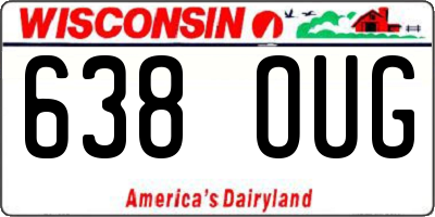 WI license plate 638OUG