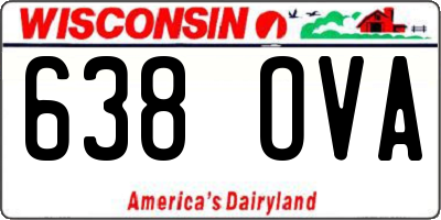 WI license plate 638OVA