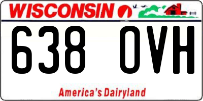 WI license plate 638OVH