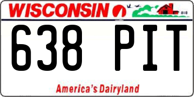 WI license plate 638PIT